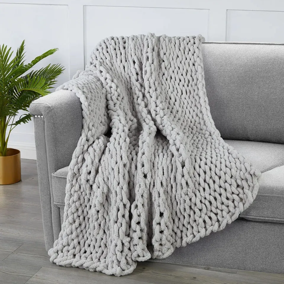 50" X 60" Kathy Ireland Chunky Chenille Plush Throw