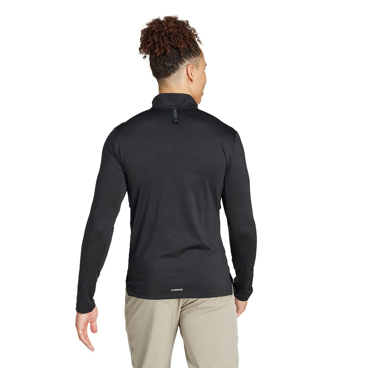 adidas Workout 1/4 Zip Top - Mens - Black/White