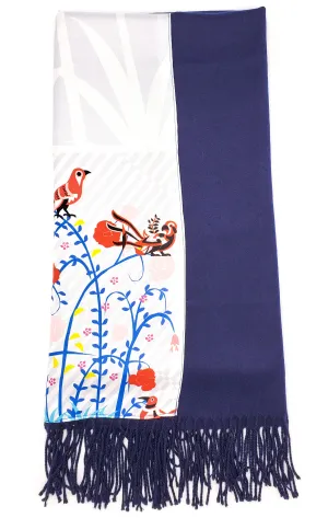 Biainili Garden Long Cashmere Backed Stole