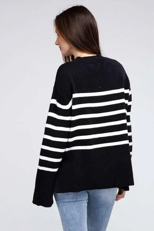 Bibi Ribbed Striped Sweater