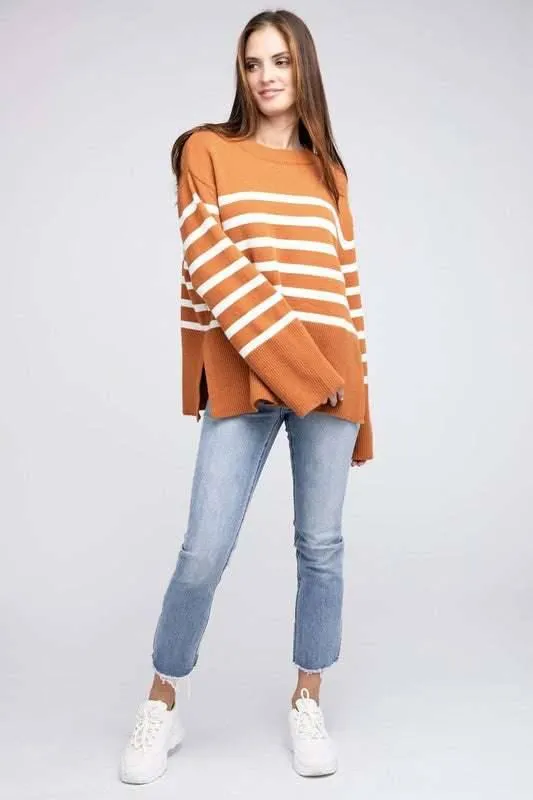 Bibi Ribbed Striped Sweater