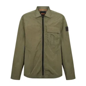 BOSS Logo Patch Loony Khaki Overshirt