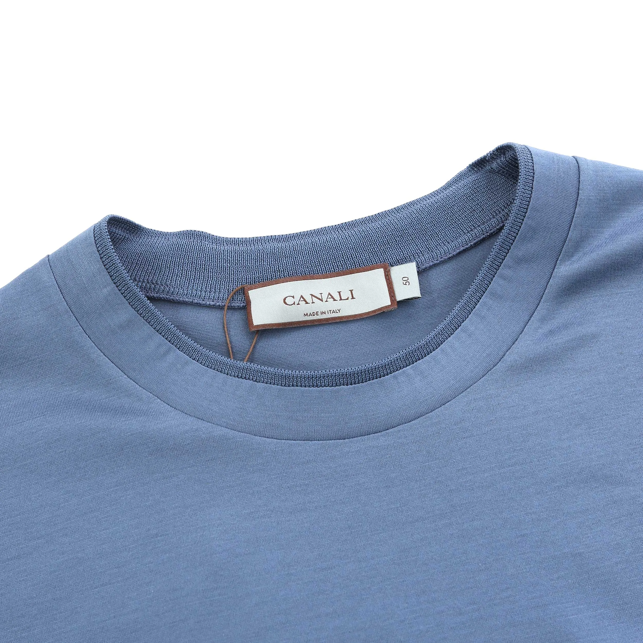 Canali Basic T Shirt in Blue