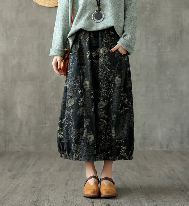 Casual Cotton linen loose fitting Women's Skirts  DZA200611