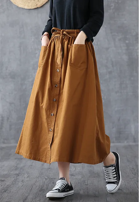 Casual Cotton loose fitting Women's Skirts  DZA200663