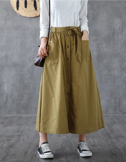 Casual Cotton loose fitting Women's Skirts  DZA200663