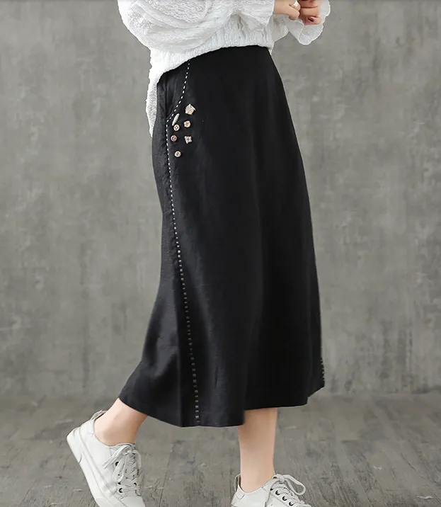 Casual Linen loose fitting Women's Skirts DZA2006135