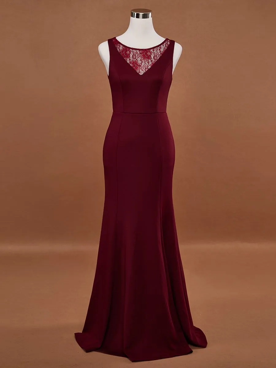 Elegant Sleeveless Fishtail Long Evening Dress