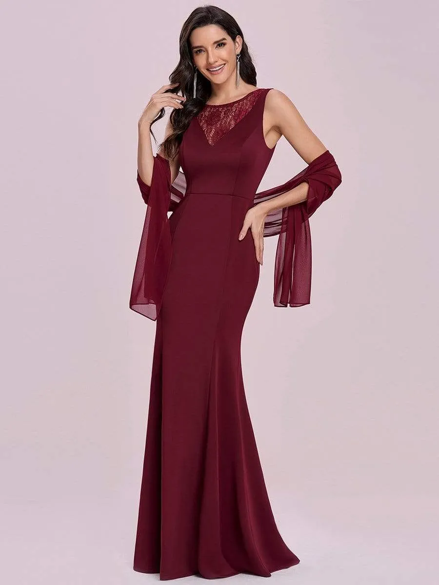 Elegant Sleeveless Fishtail Long Evening Dress