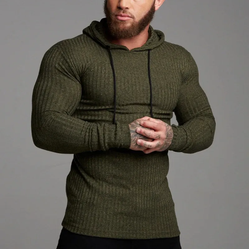 Fashion Casual Knitted Long Sleeve Hooded Pullover