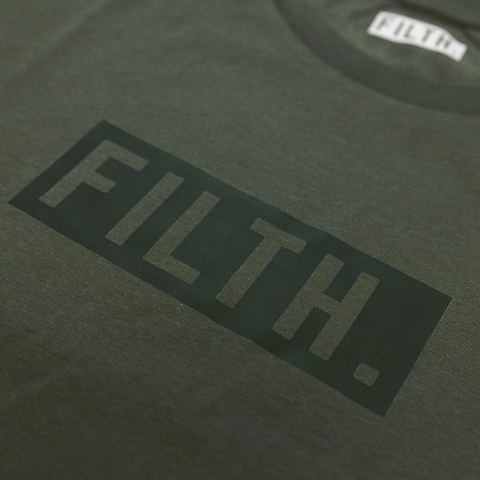 FILTH. Tee - Khaki With Khaki Logo