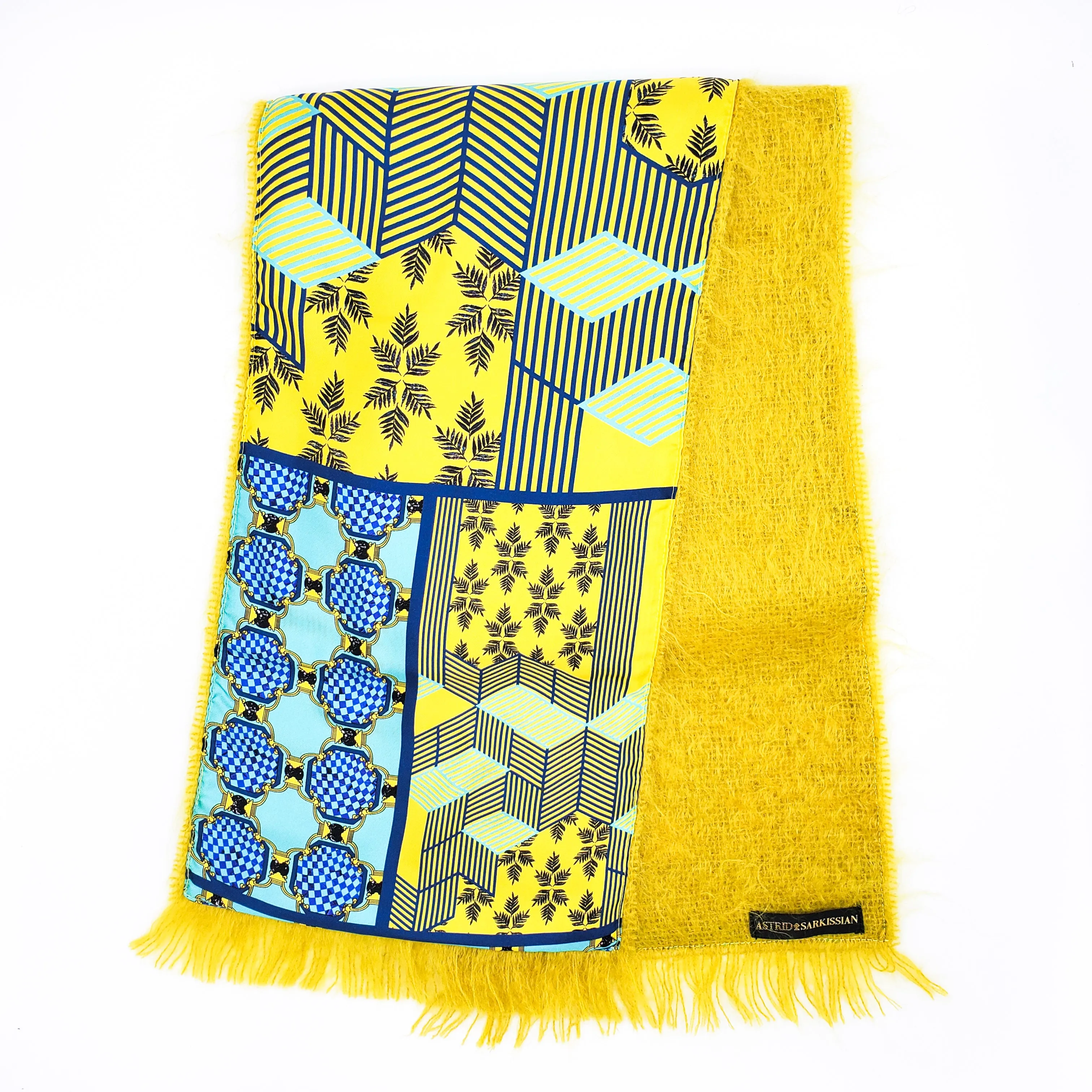 Forme Jaune-Bleu Long Mohair