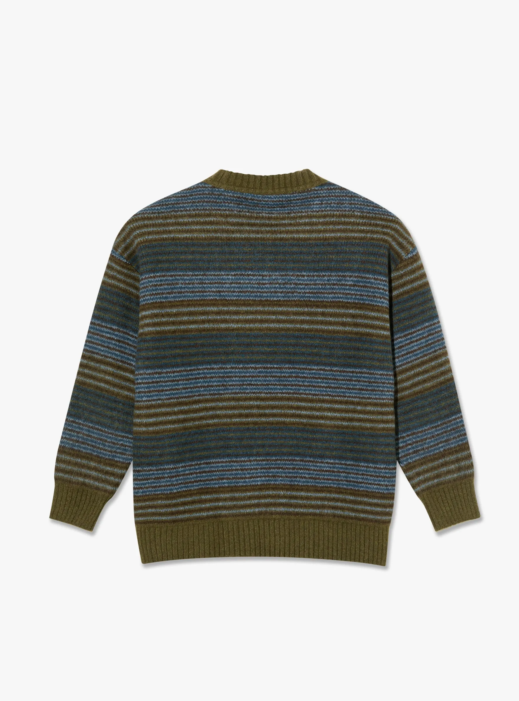 George Sweater Blue Green Stripe