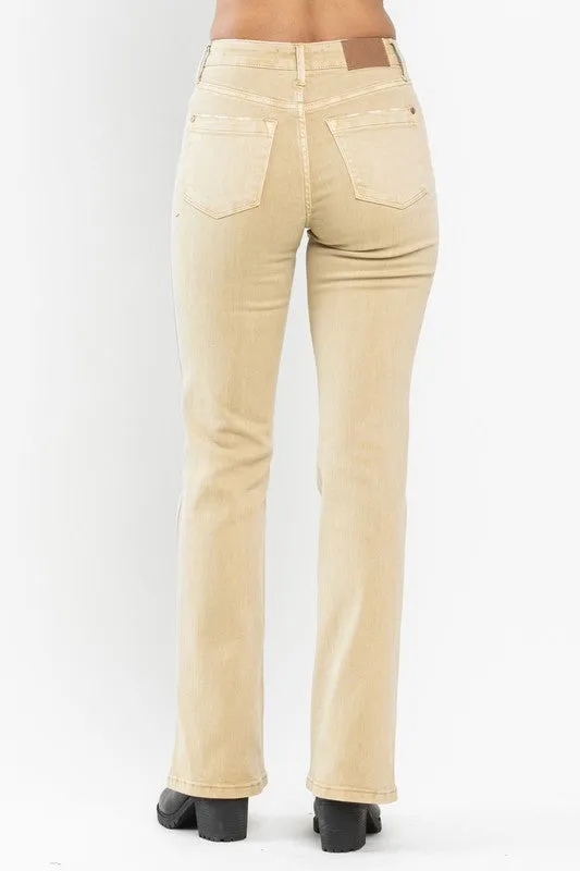 JB134 - REG/CURVY KHAKI STRAIGHT JEANS