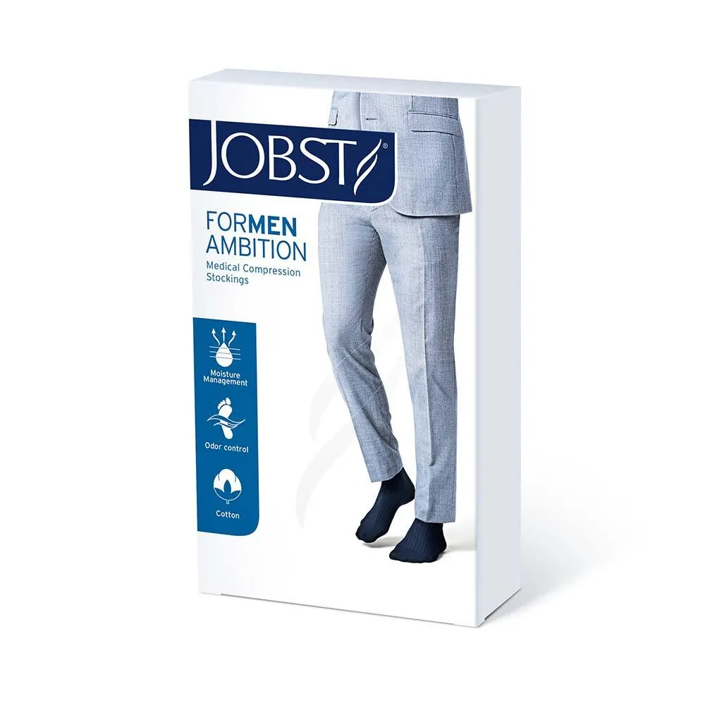 JOBST forMen Ambition Compression Socks, 15-20 mmHg, Knee High, Closed Toe