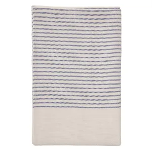 Kadan european linen Quilt [White/Ultramarine]