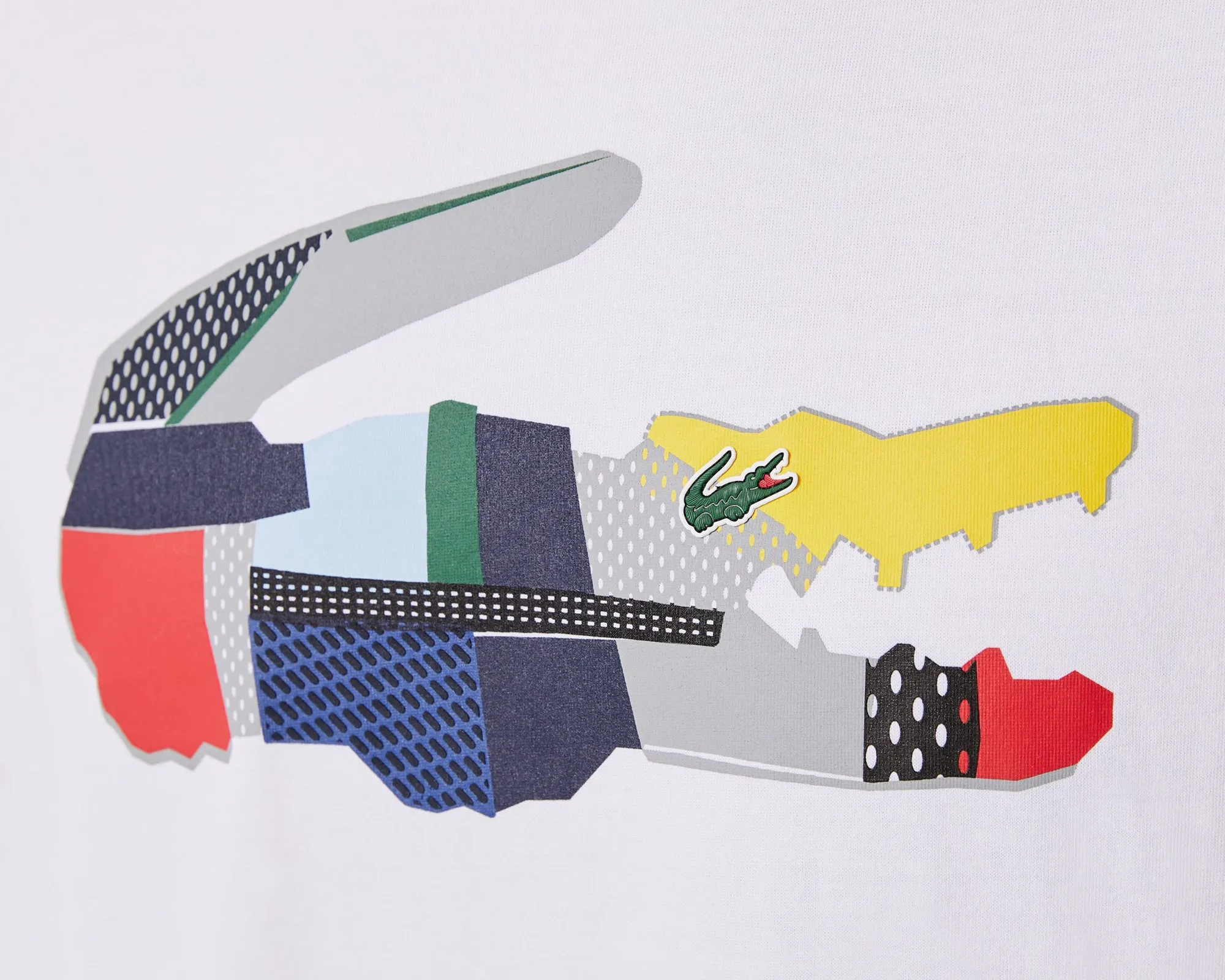 Lacoste Men's SPORT Patchwork Crocodile Print Cotton T-shirt