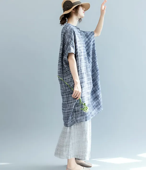 Loose Summer Cotton Linen Spring Women Dresses QZ200527