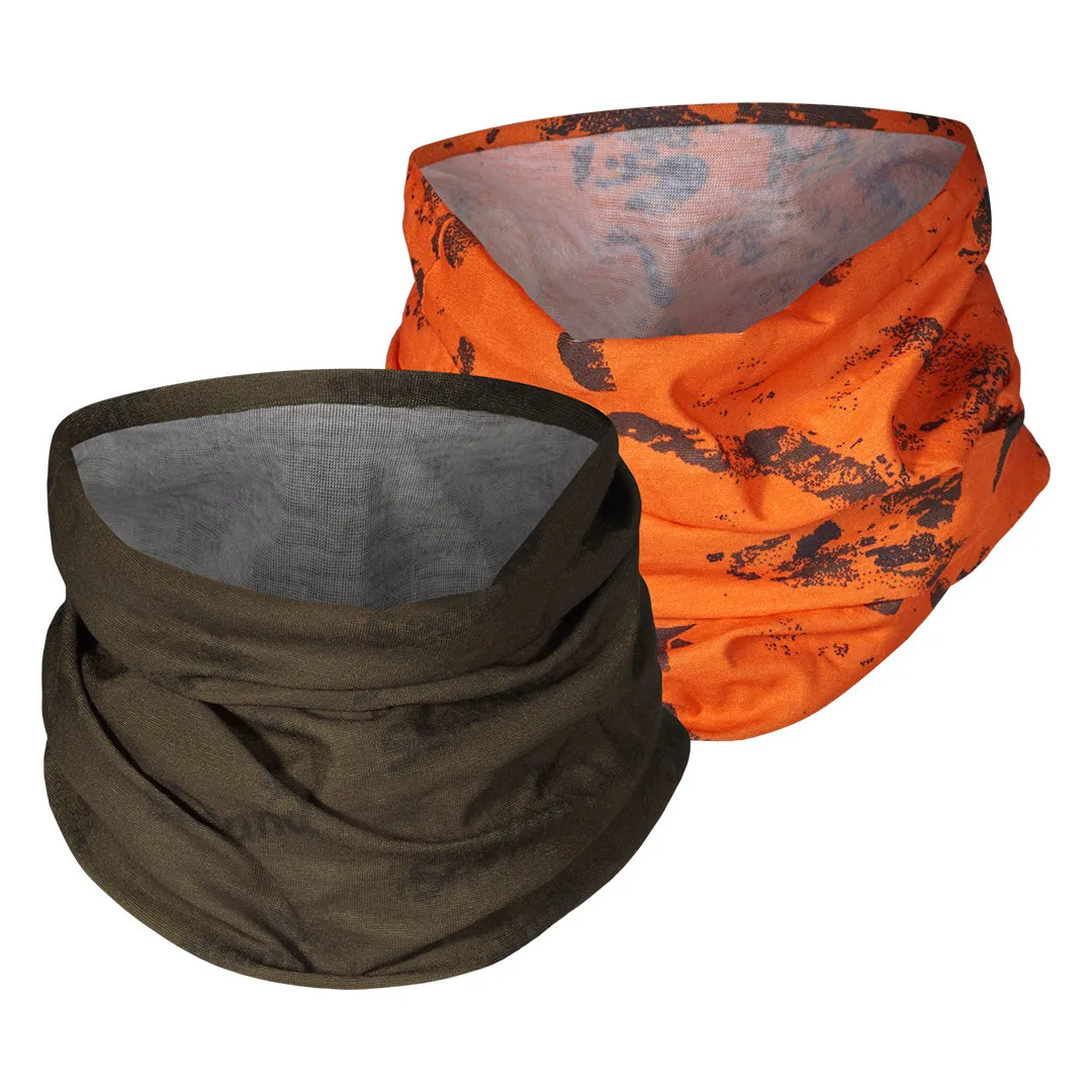 Neck Gaiter 2-Pack - Pine green/InVis Orange Blaze by Seeland