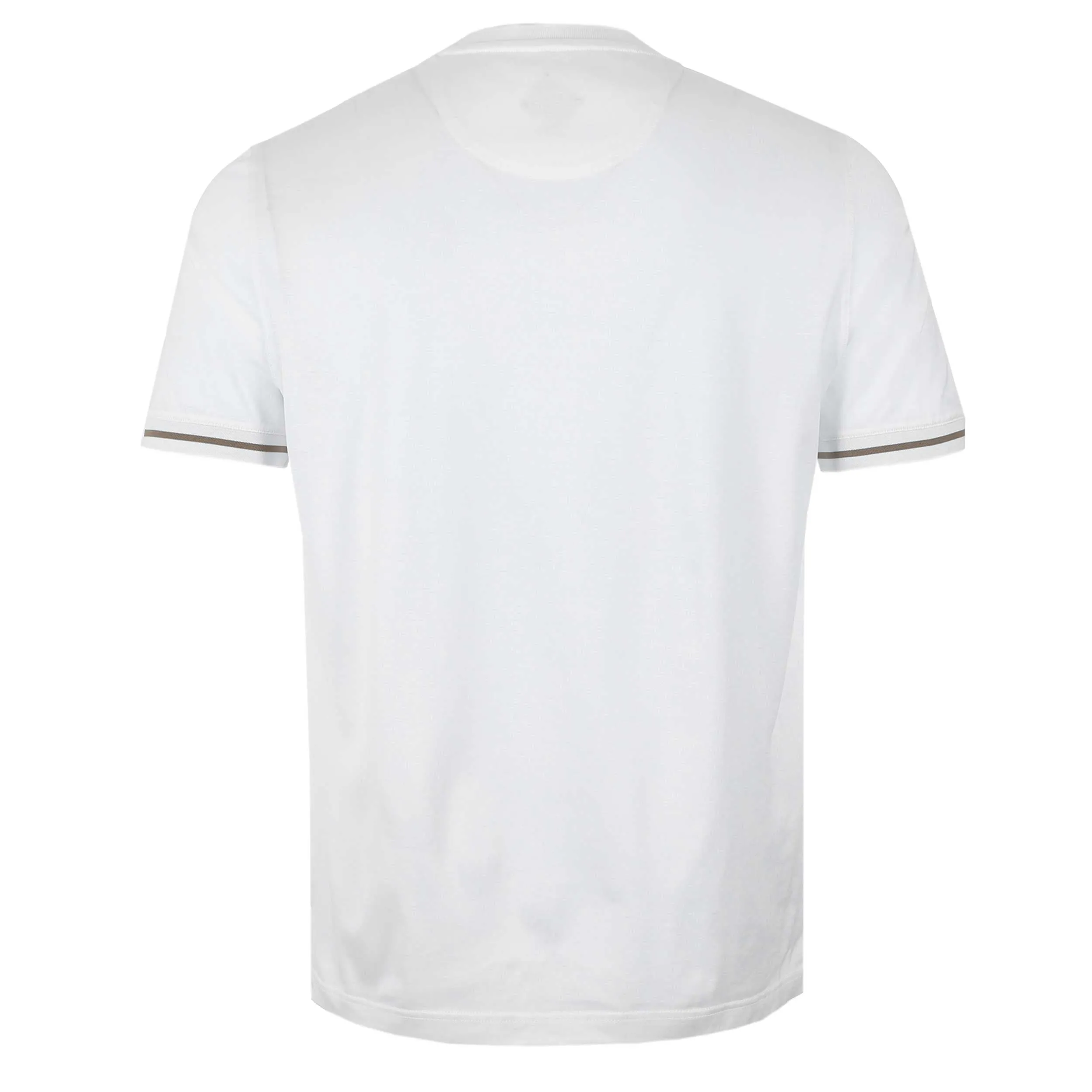 Pal Zileri Stripe Cuff Detail T-Shirt in White