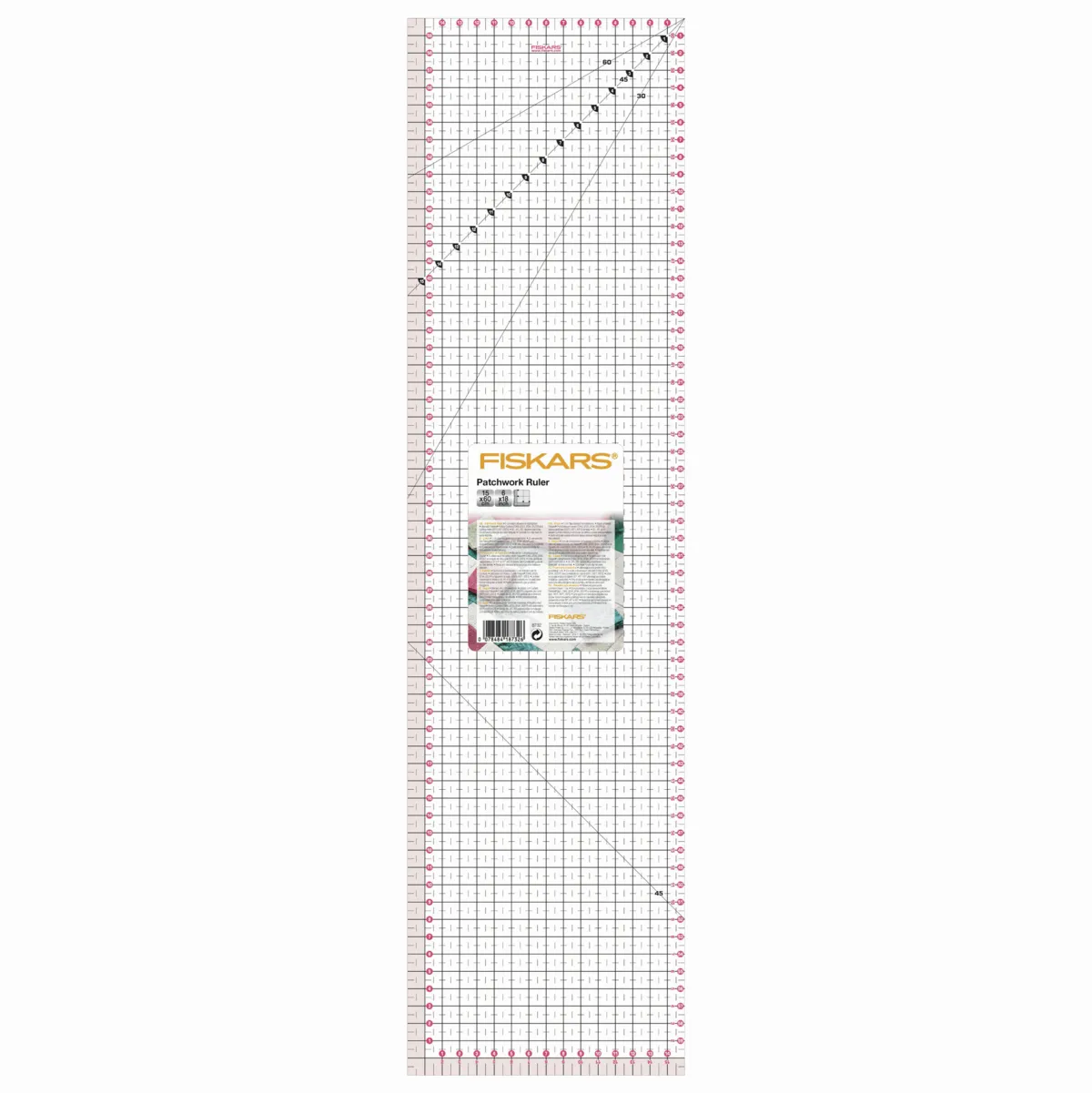 Patchwork Ruler: Acrylic: 15 x 60cm - Fiskars