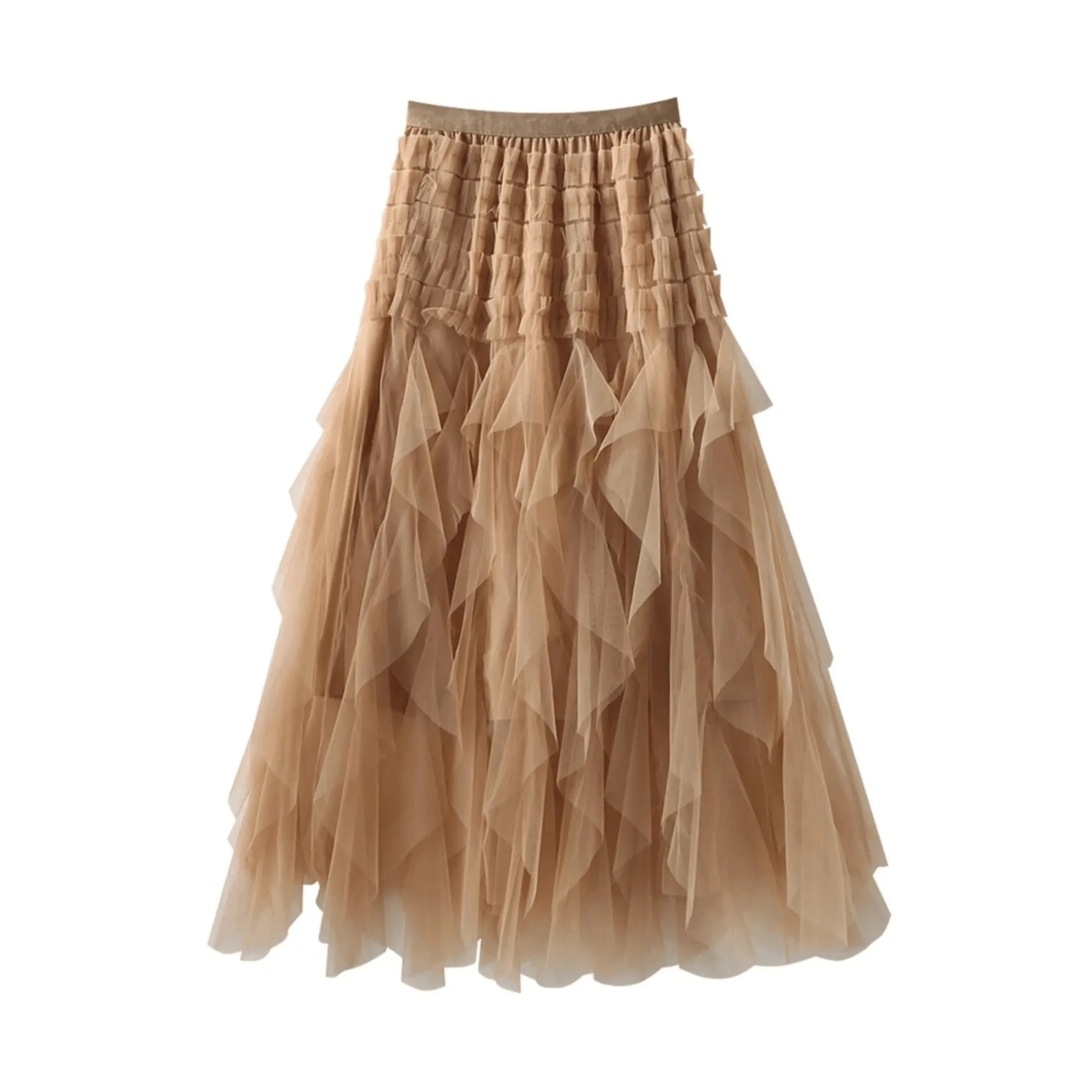 Pre Order:  Layered Ruffles A-Line Skirt