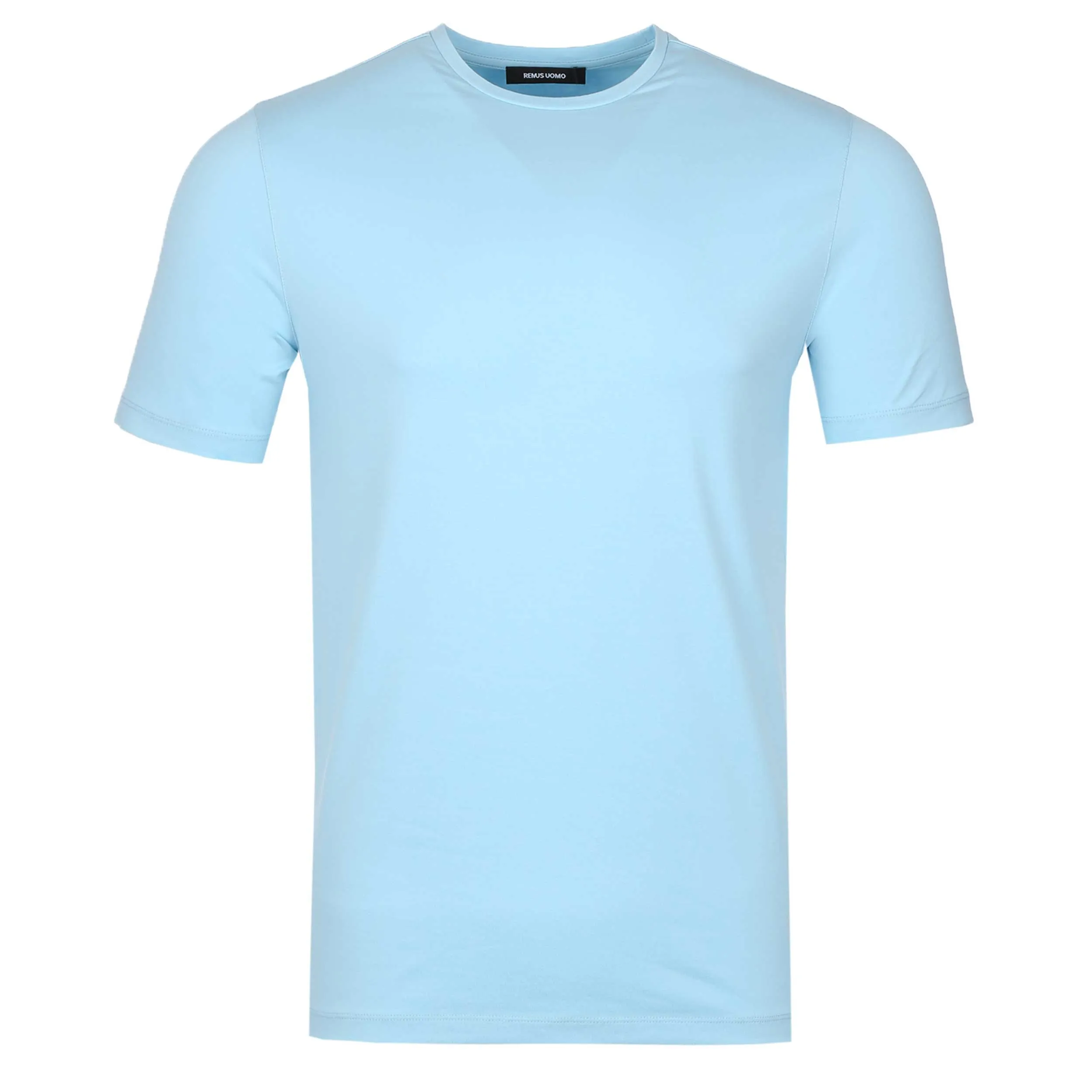 Remus Uomo Basic Crew Neck T Shirt in Sky Blue