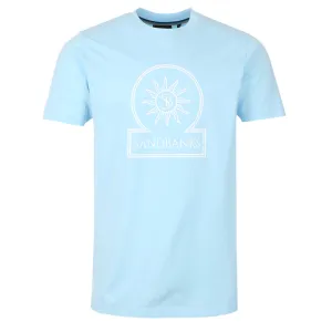 Sandbanks Logo Graphic T Shirt in Crystal Blue