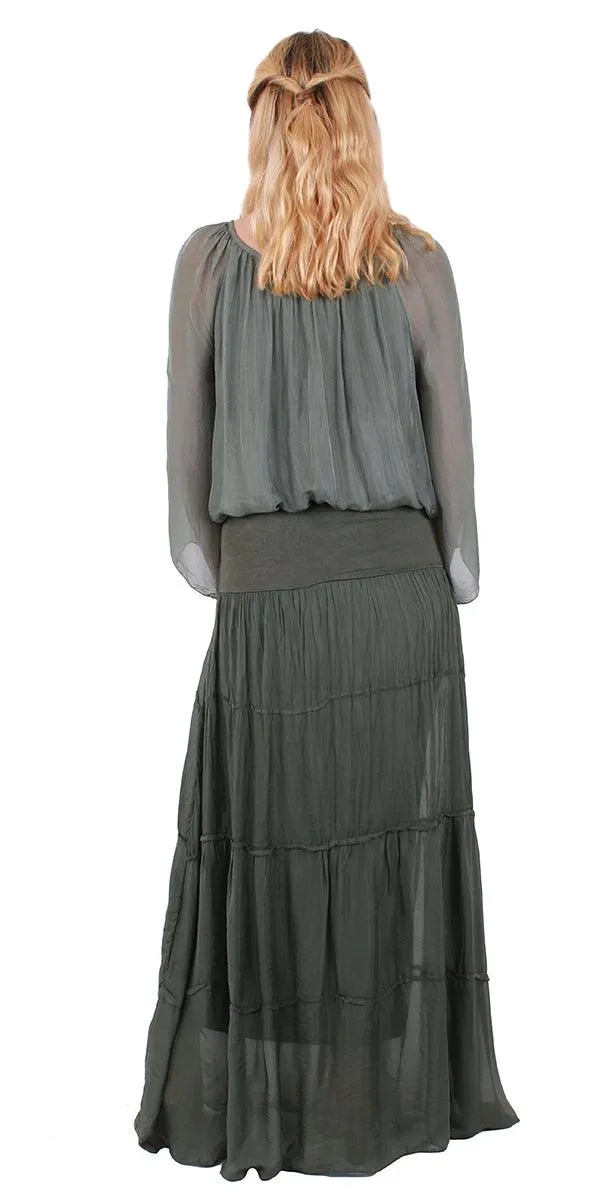 Solima Long Tiered Skirt