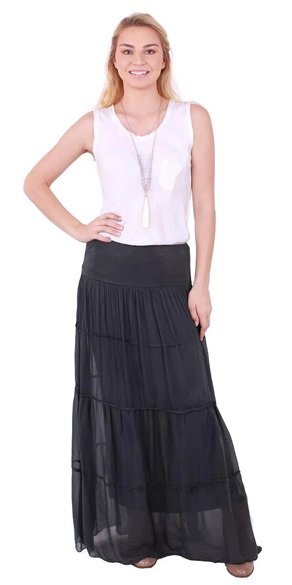 Solima Long Tiered Skirt