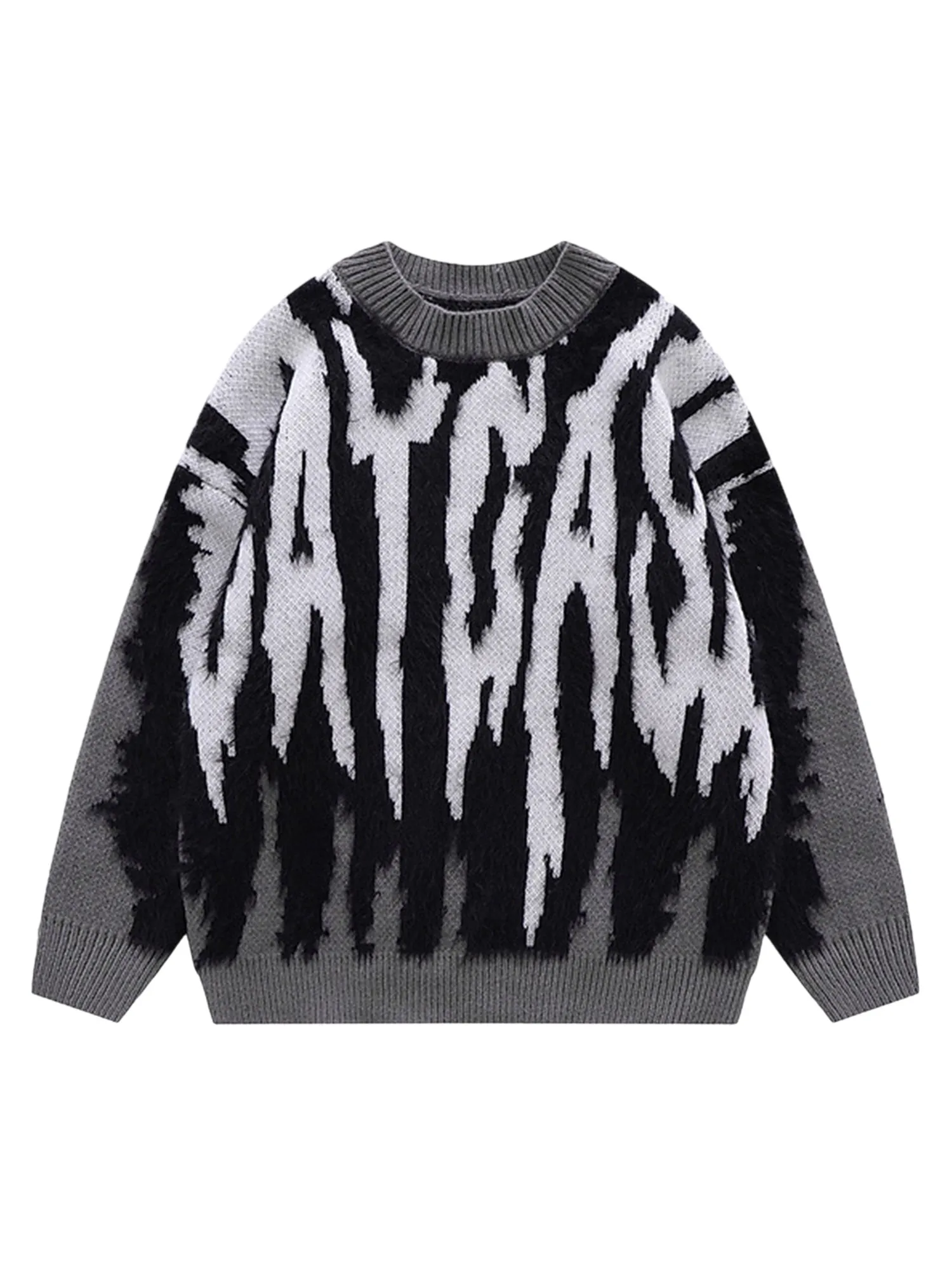 Thesupermade Graffiti Oversized Knitted Sweater - 1907