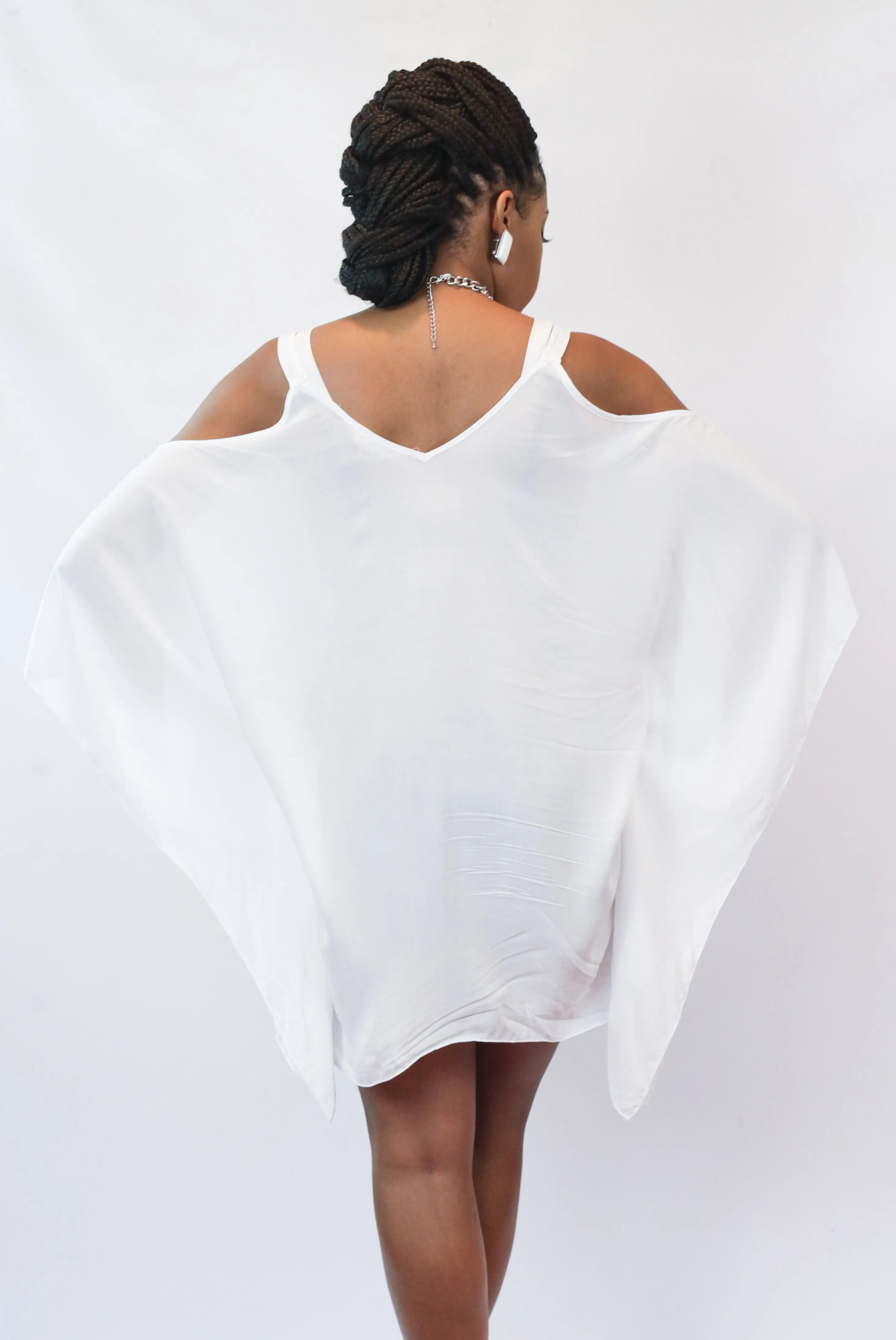 White Cold Shoulder Dress