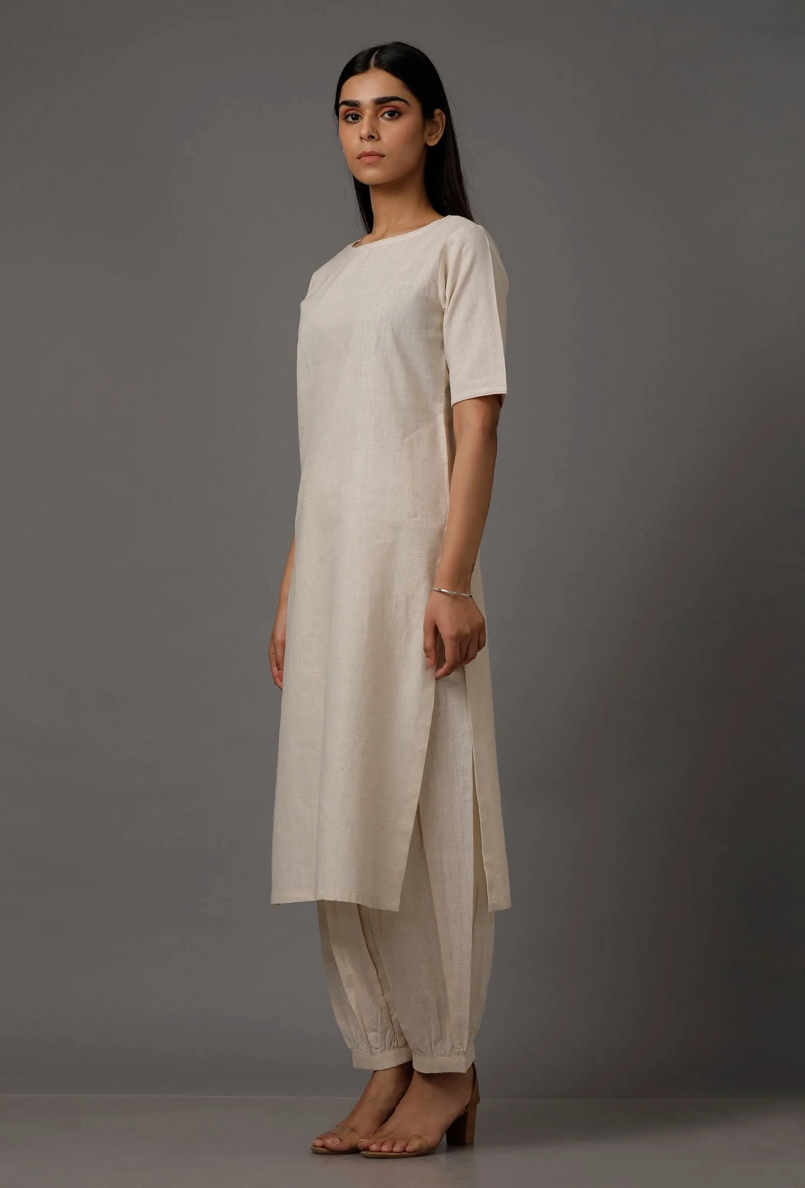 White Pure Cotton Kurta