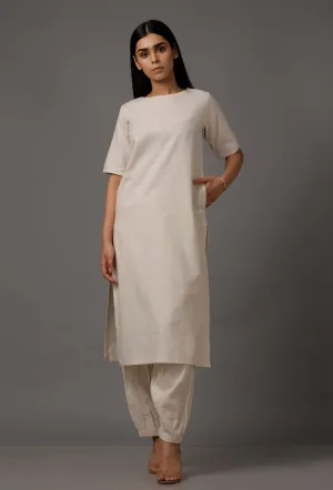 White Pure Cotton Kurta